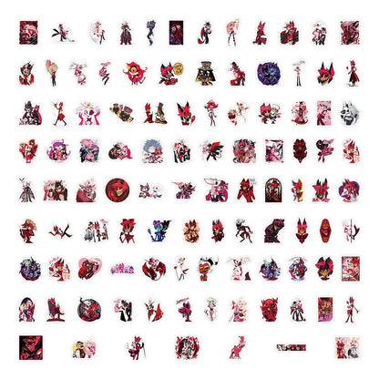 Set 100 Stickers Hazbin Hotel Alastor Pegatina