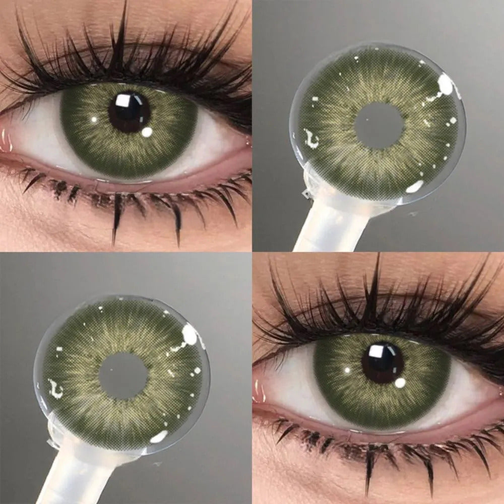 Lentes De Contacto Ojos Verdes Efecto Natural Anual