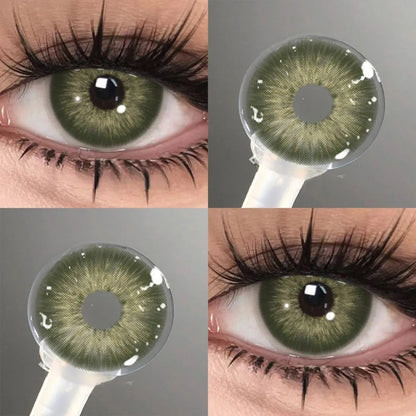 Lentes De Contacto Ojos Verdes Efecto Natural Anual