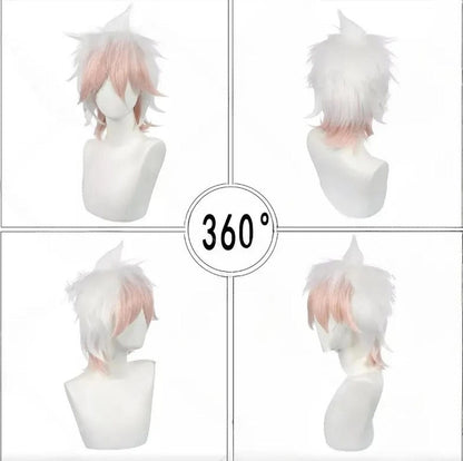 Peluca Nagito Komaeda Premium Videojuego Danganronpa Anime