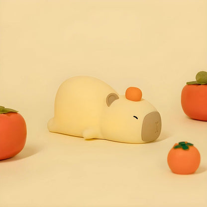Lámpara Capybara Acostado Carpincho Led Usb Recargable