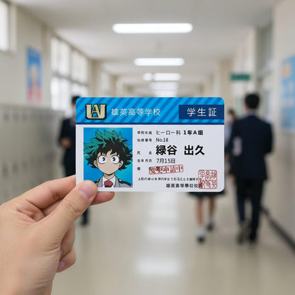 Tarjeta Estudiante UA - My Hero Academia Cosplay