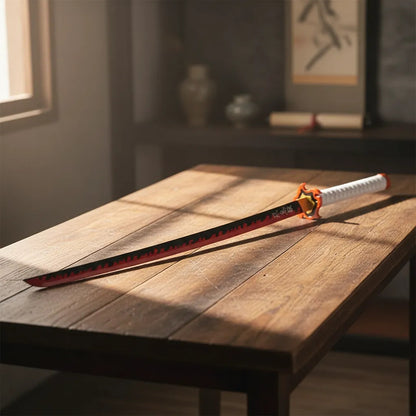 Katana Kyojuro Rengoku Anime Demon Slayer Tamaño Real 104cm