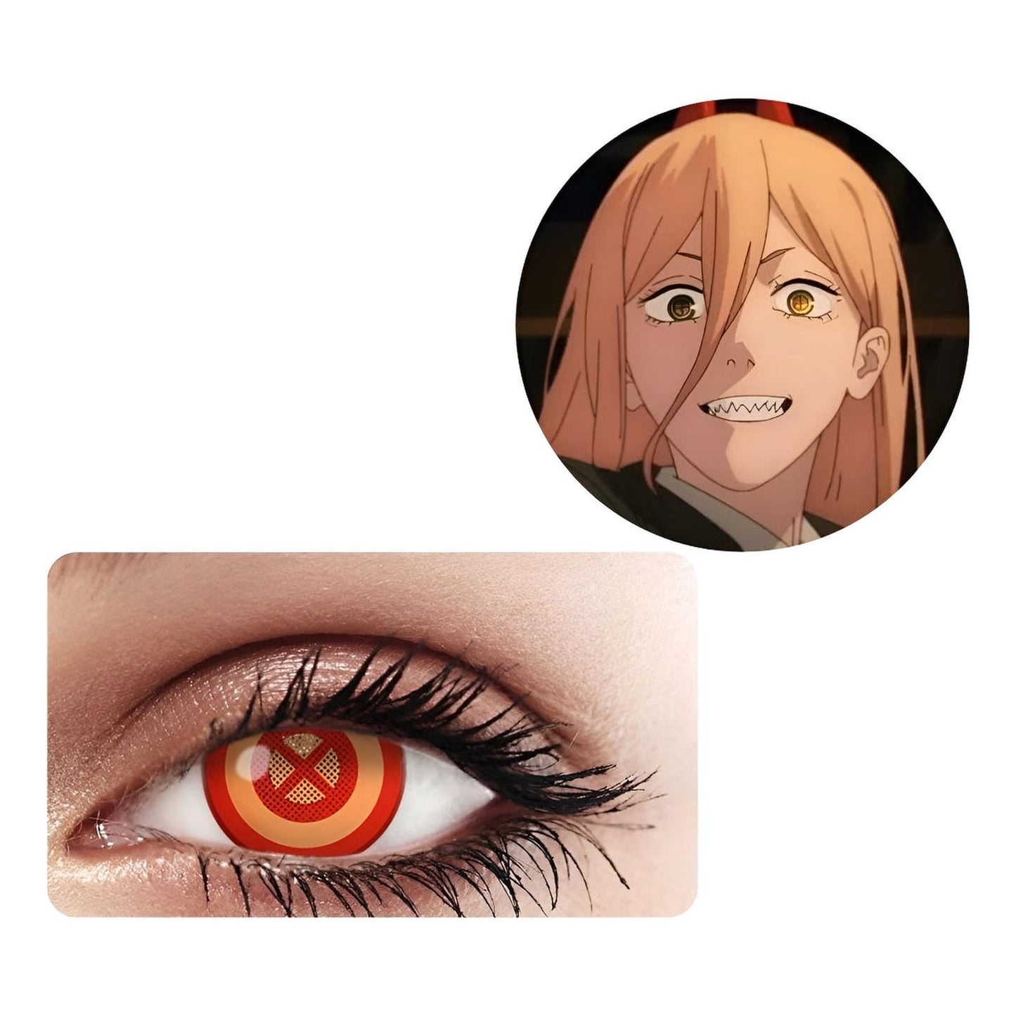 Lentes De Contacto Power Cosplay Anime Chainsaw Man