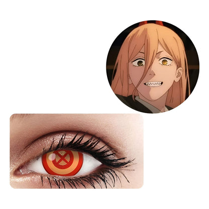 Lentes De Contacto Power Cosplay Anime Chainsaw Man