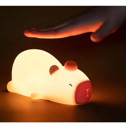 Lámpara Capybara Acostado Carpincho Led Usb Recargable