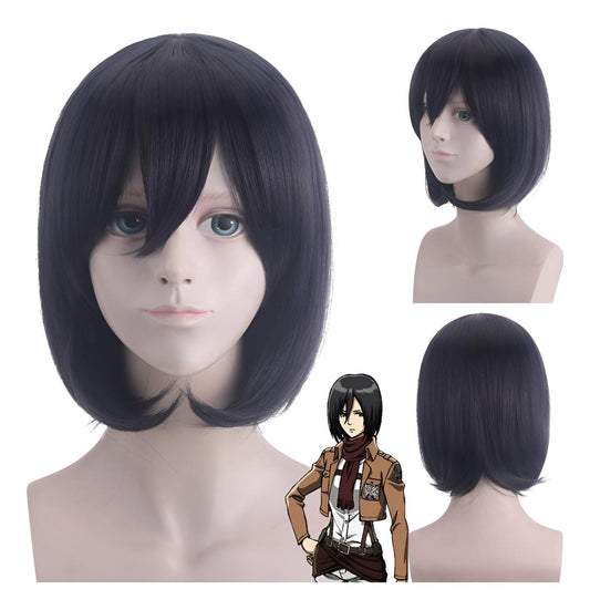Peluca Mikasa Ackerman Color Negro Anime Shingeki No Kyojin