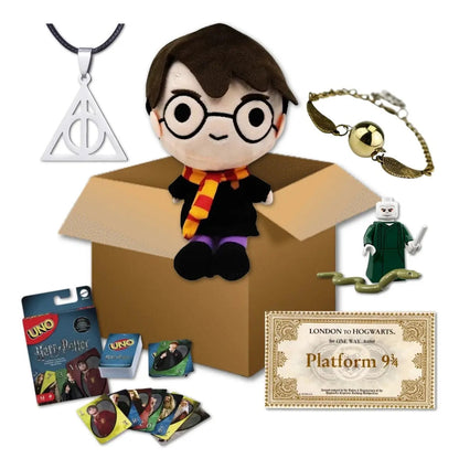 Box Set Harry Potter Figura Peluche Collar Cartas Y Más