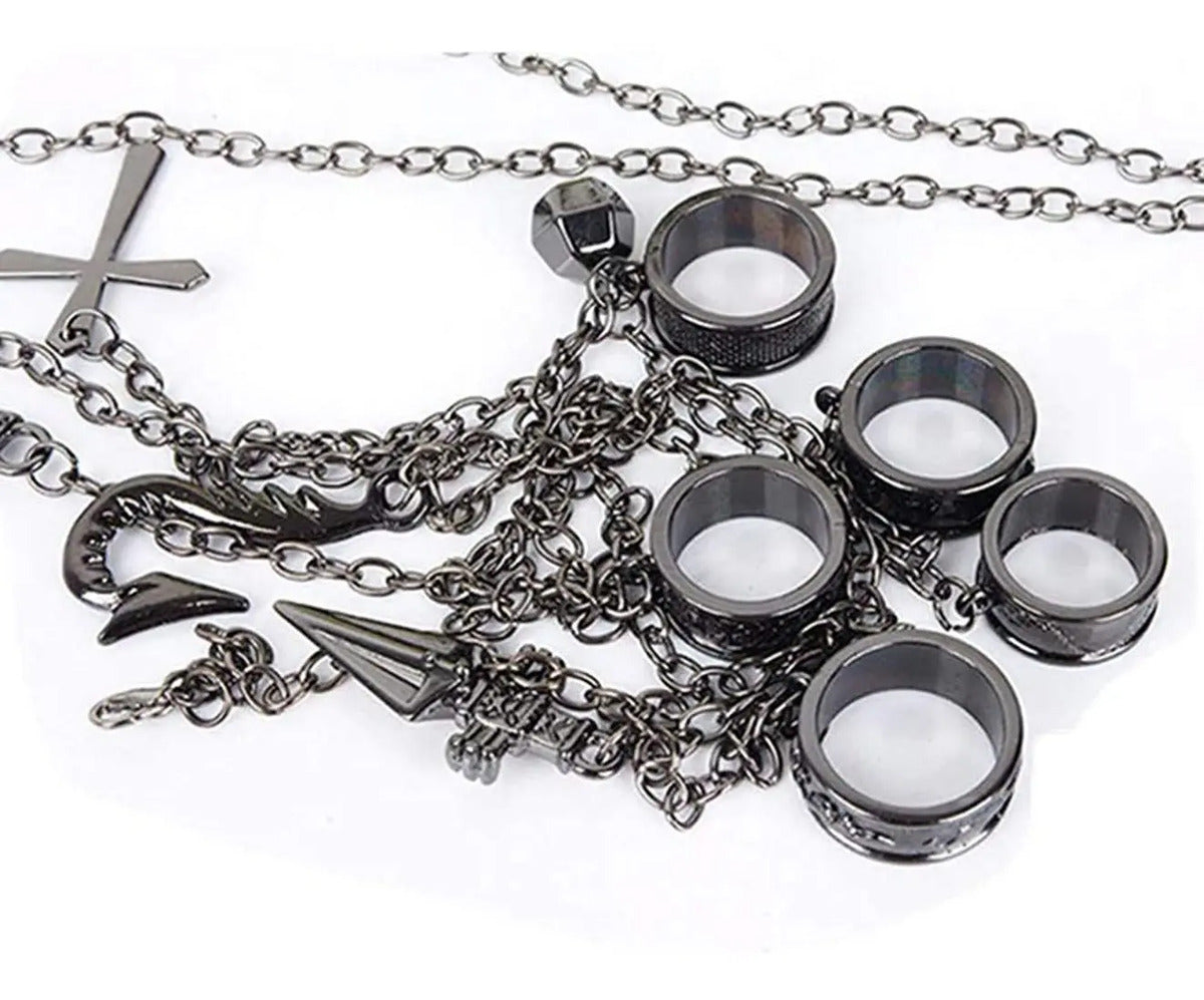 Cadenas Kurapika Con Anillos Metálico Hunter X Hunter