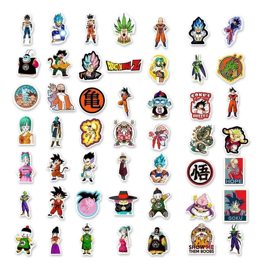 Set 100 Stickers Dragón Ball Anime