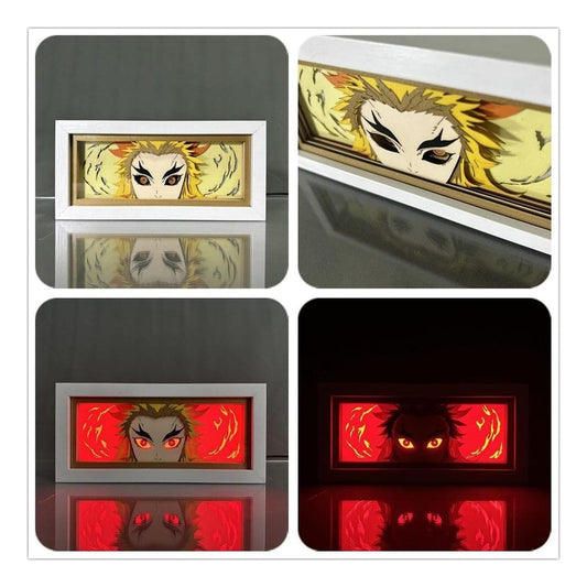 Lámpara Led Kiojuro Rengoku Anime Demon Slayer A Pilas Y Usb