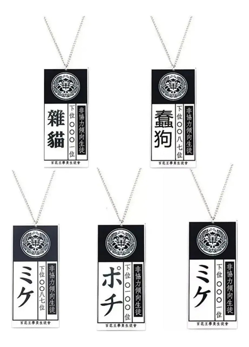 Set Collares Kakegurui Anime Cosplay 5 Piezas Originales