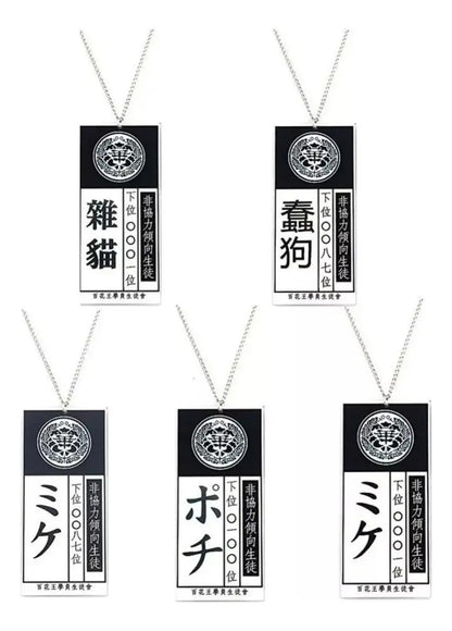 Set Collares Kakegurui Anime Cosplay 5 Piezas Originales