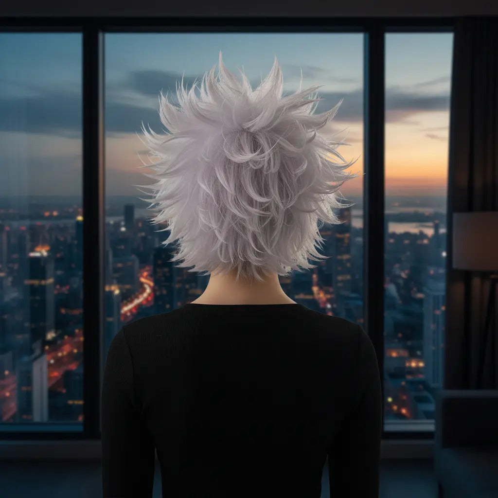 Peluca Satoru Gojo Cosplay Jujutsu Kaisen Anime Temporada 3