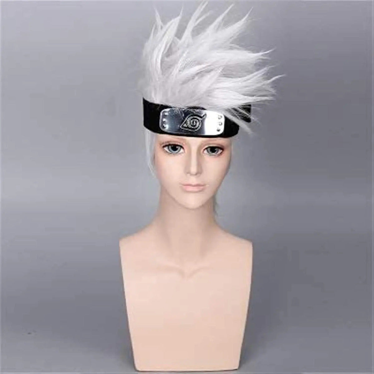 Peluca Kakashi Hatake Anime Naruto Cosplay + Diadema