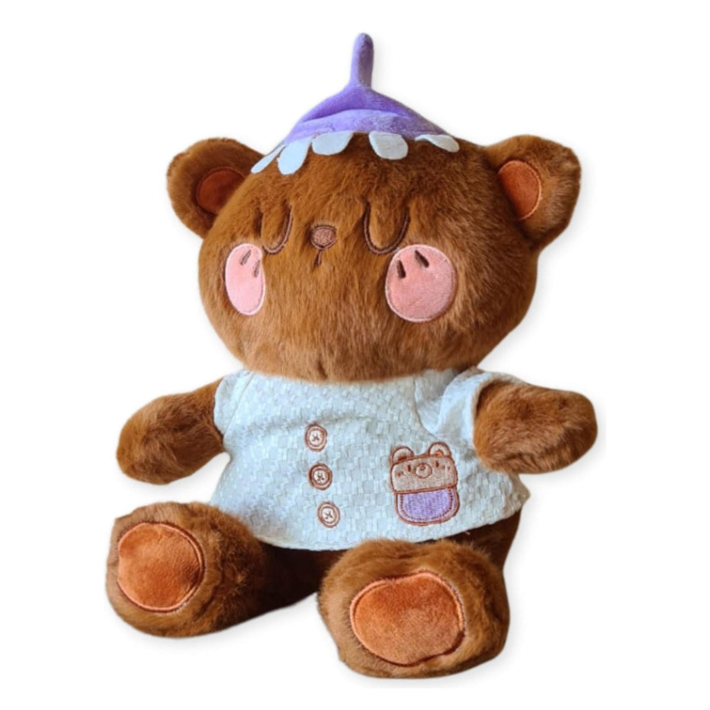 Peluche Oso Dormilón 30cm Con Gorro Regalo Niños Navidad