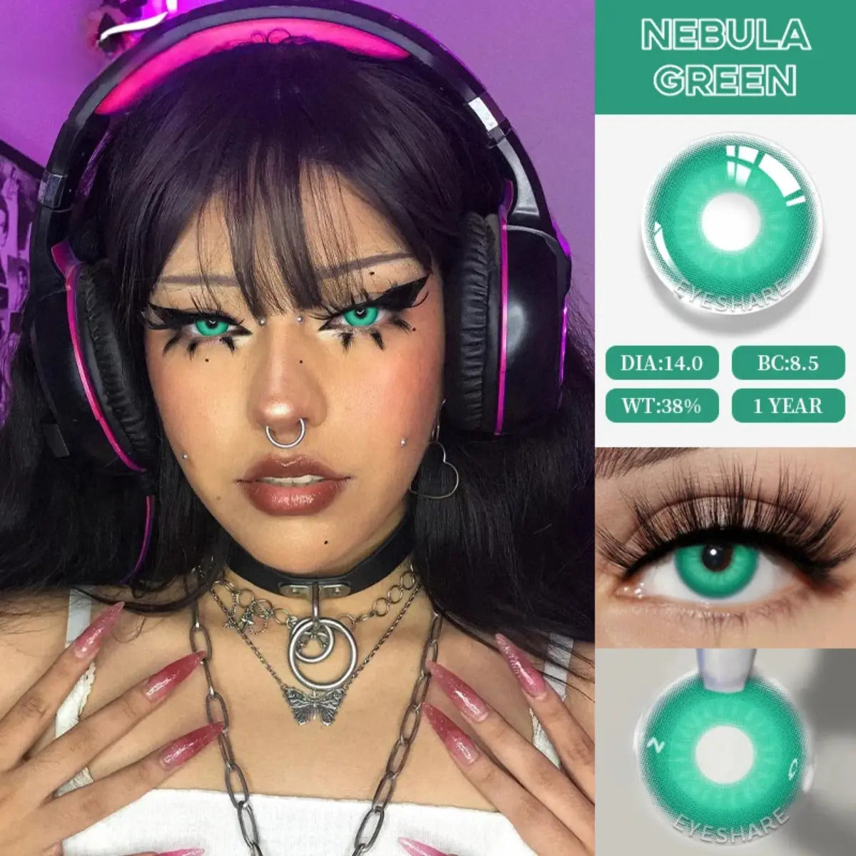 Lentes Muichiro Tokito Pilar Cosplay Anime Kimetsu No Yaiba