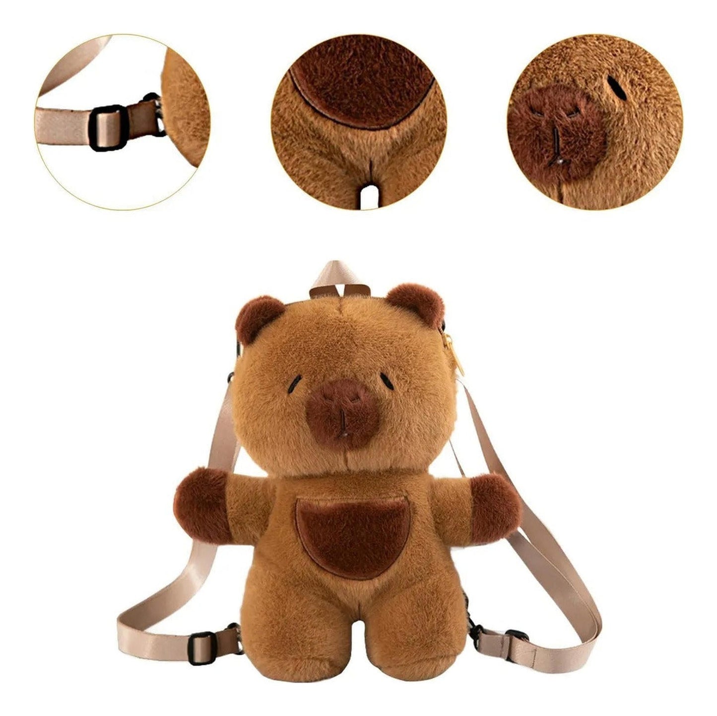 Mochila Capybara Peluche Kawaii Unisex Escolar Regalo