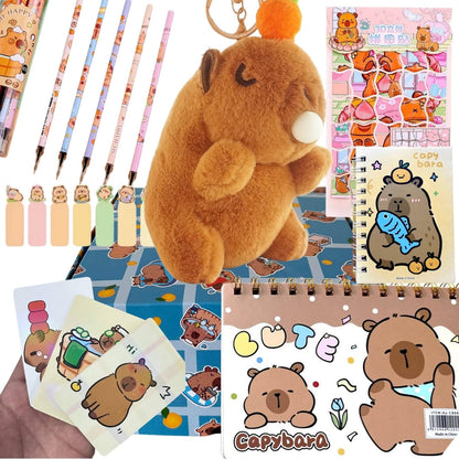 Caja Sorpresa Capybara Carpincho Kawaii Peluche Libreta Cute