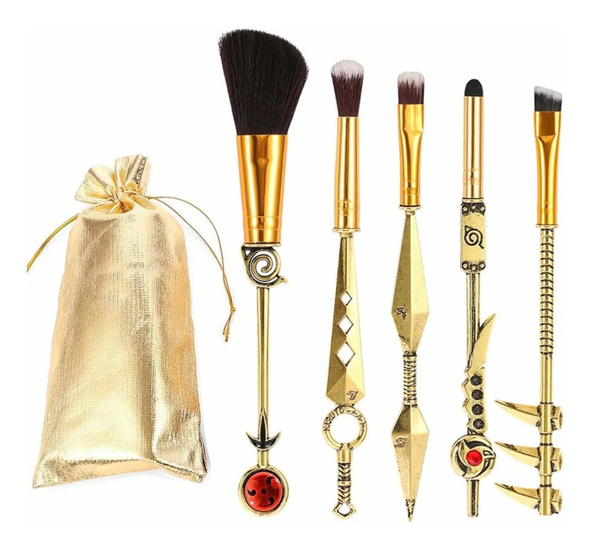 Set Brochas Maquillaje Naruto Anime Cosplay Konoha Sharingan