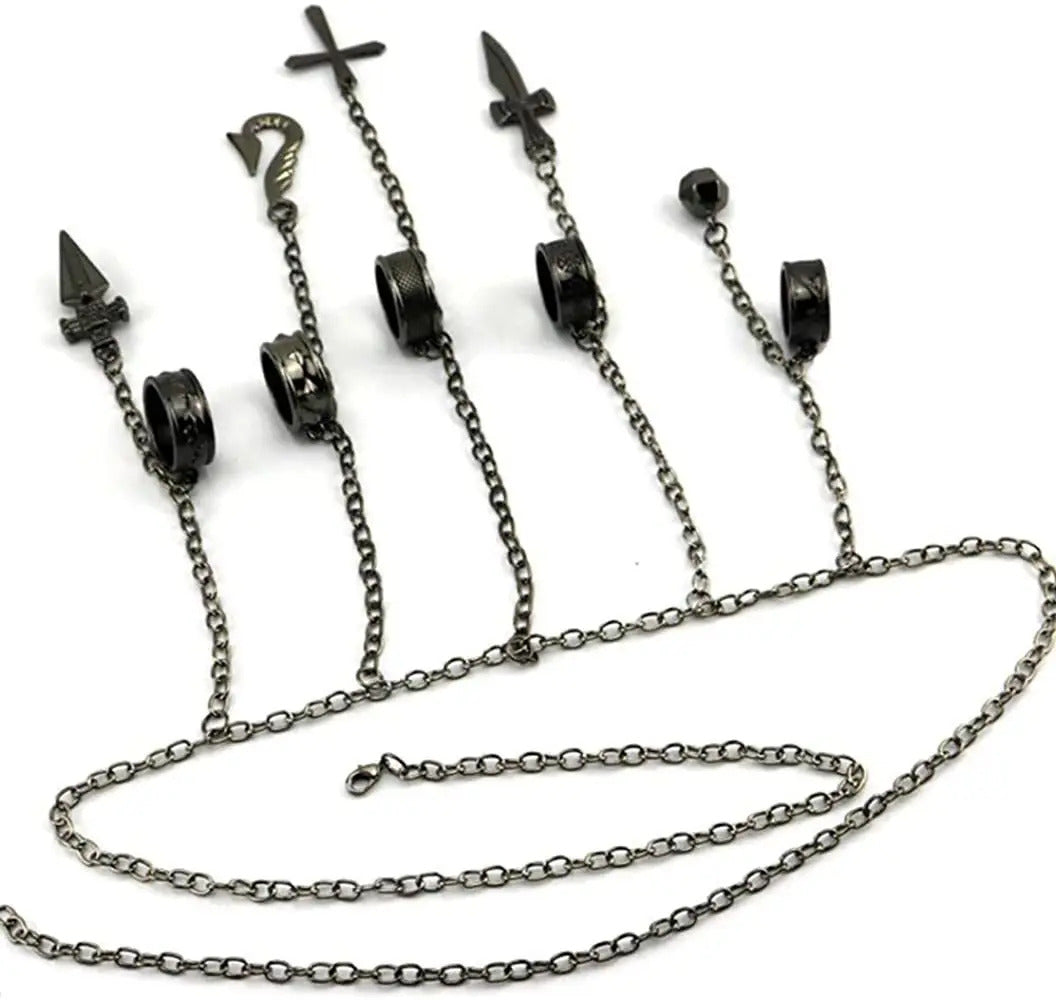 Cadenas Kurapika Con Anillos Metálico Hunter X Hunter