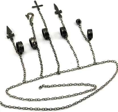 Cadenas Kurapika Con Anillos Metálico Hunter X Hunter