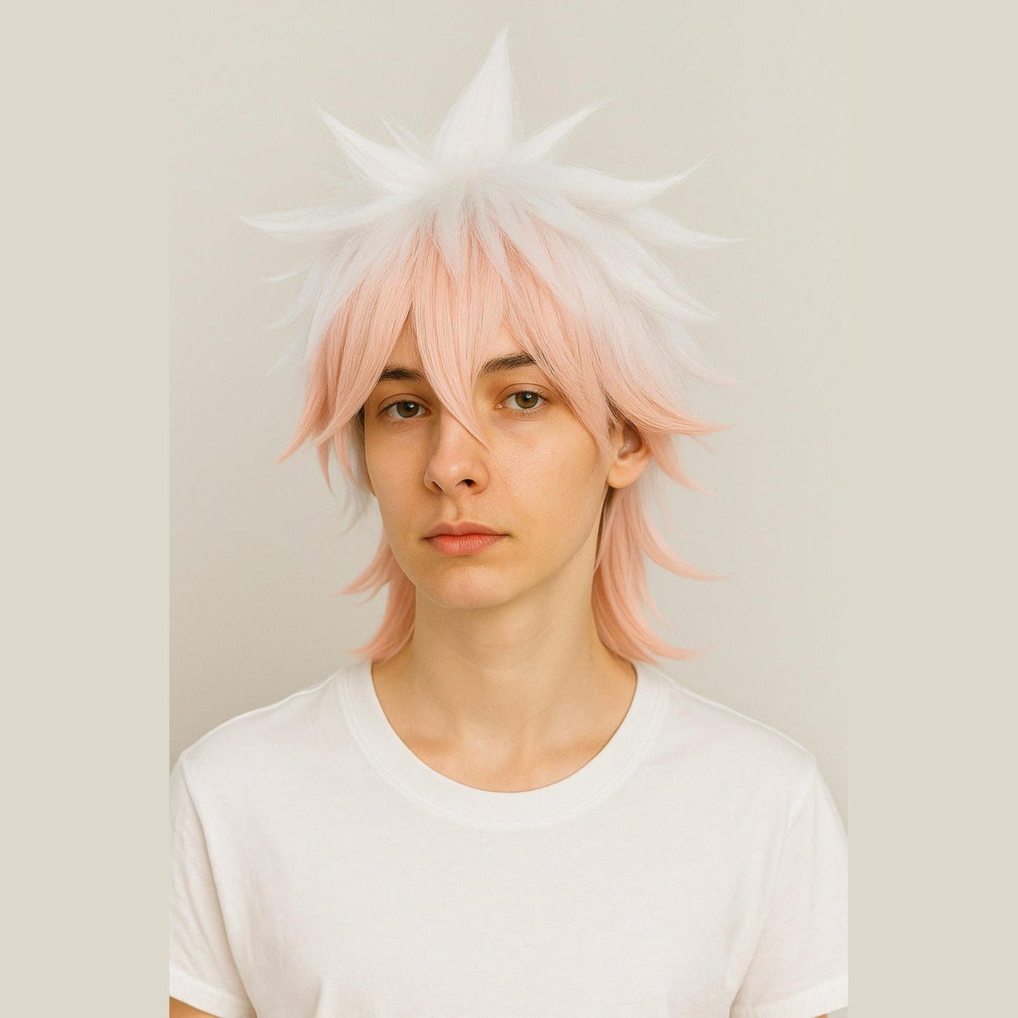 Peluca Nagito Komaeda Premium Videojuego Danganronpa Anime