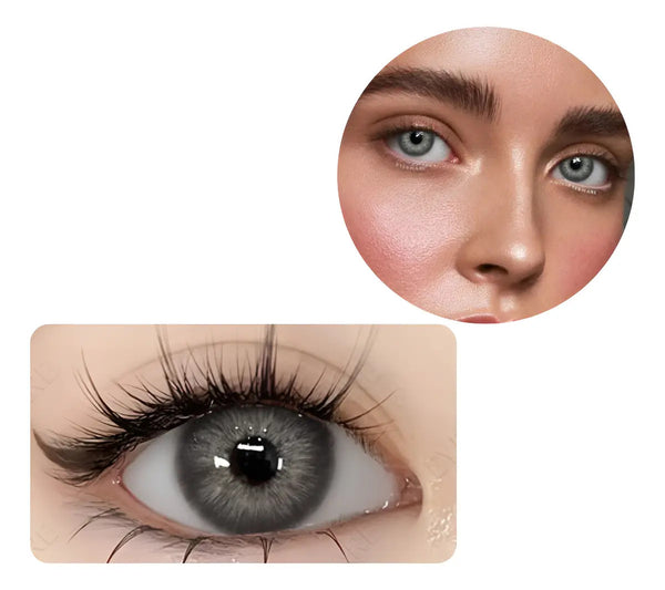Lentes Color Gris Natural Mirada Impactante Realista