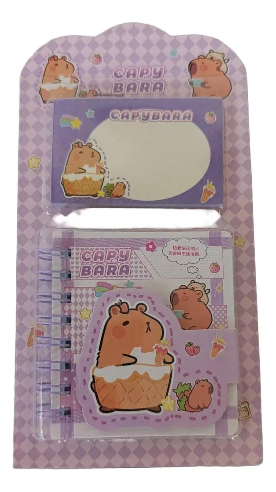 Caja Sorpresa Capybara Carpincho Kawaii Peluche Libreta Cute