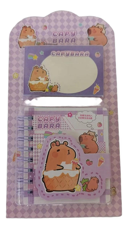 Caja Sorpresa Capybara Carpincho Kawaii Peluche Libreta Cute