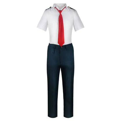 Conjunto pantalón azul y corbata roja disfraz UA My Hero Academia sin camisa
