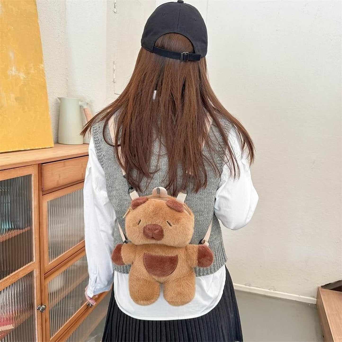 Mochila Capybara Peluche Kawaii Unisex Escolar Regalo