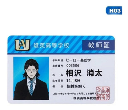 Tarjeta Estudiante UA - My Hero Academia Cosplay