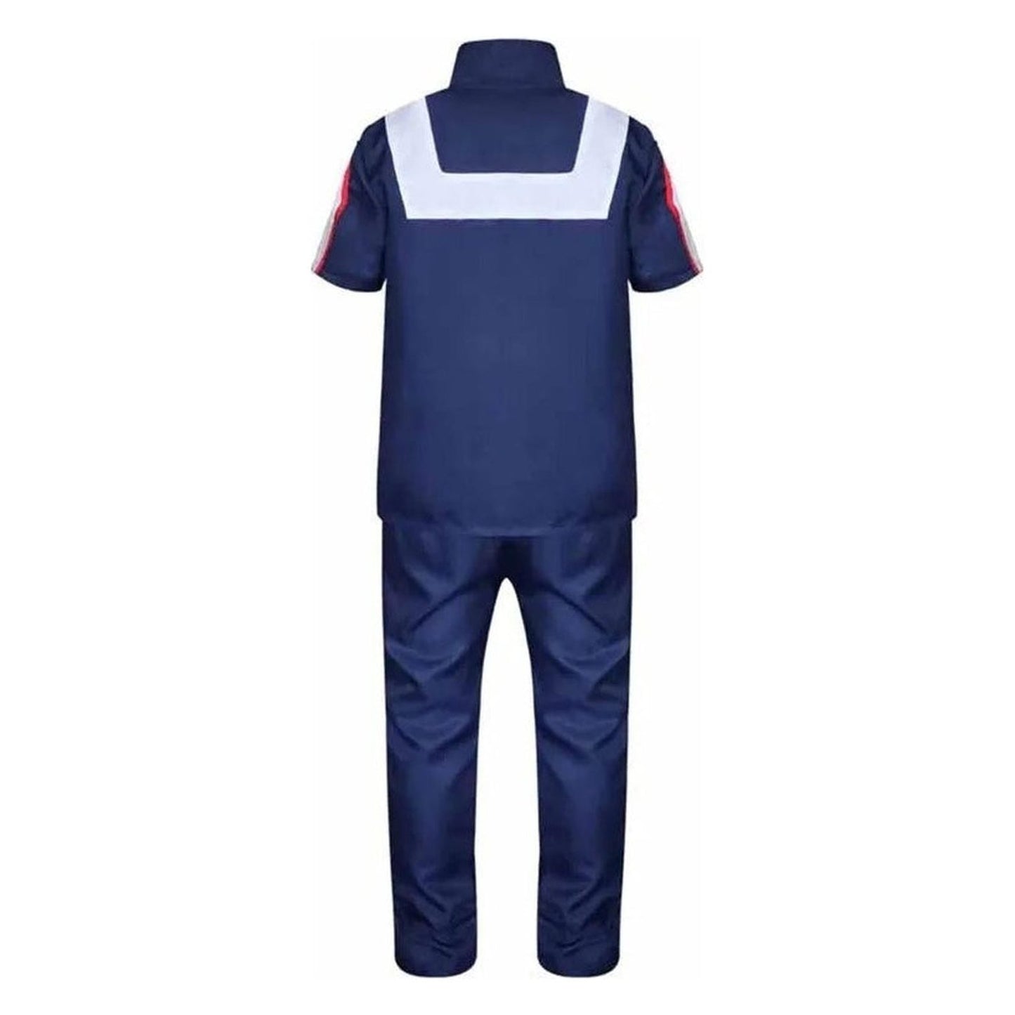 Vista trasera disfraz cosplay uniforme azul marino My Hero Academia
