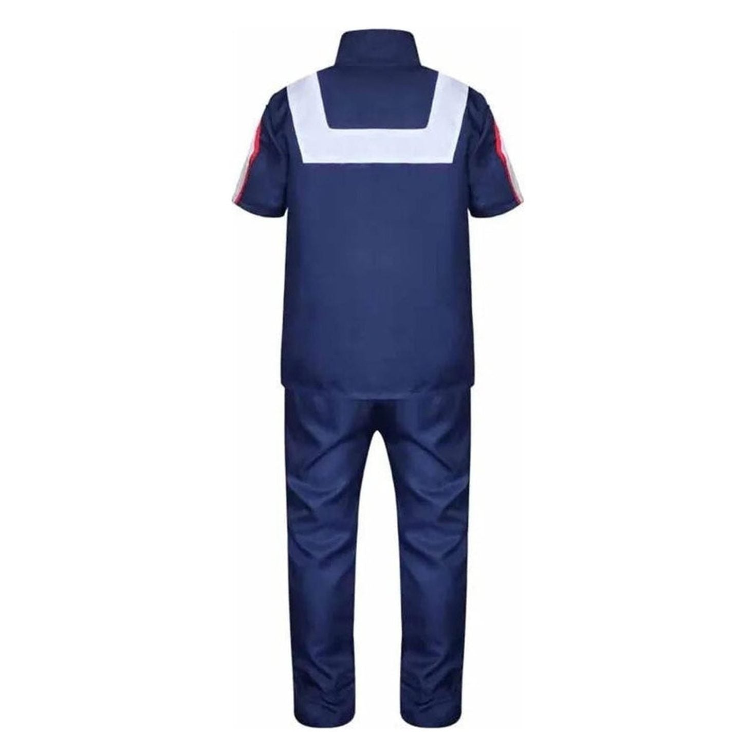 Vista trasera disfraz cosplay uniforme azul marino My Hero Academia