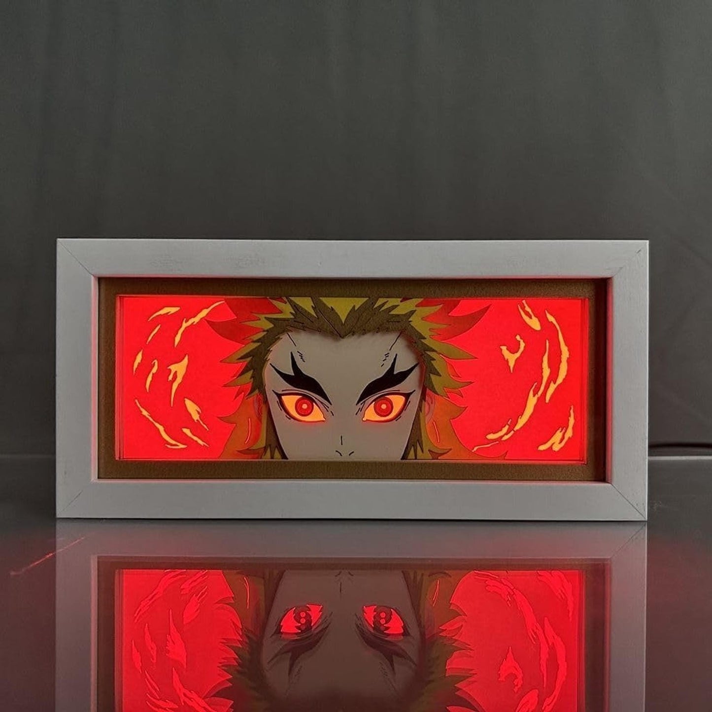 Lámpara Led Kiojuro Rengoku Anime Demon Slayer A Pilas Y Usb