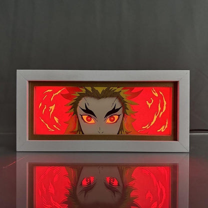 Lámpara Led Kiojuro Rengoku Anime Demon Slayer A Pilas Y Usb