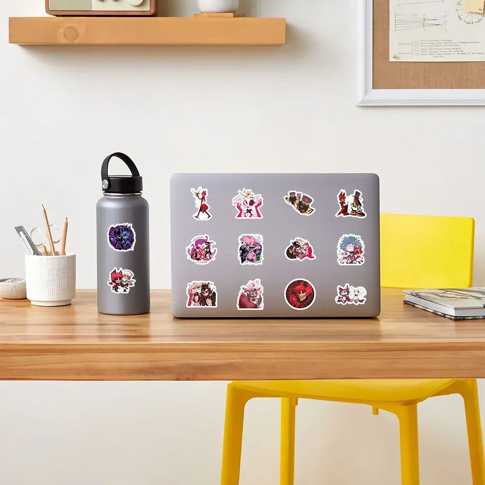 Set 100 Stickers Hazbin Hotel Alastor Pegatina