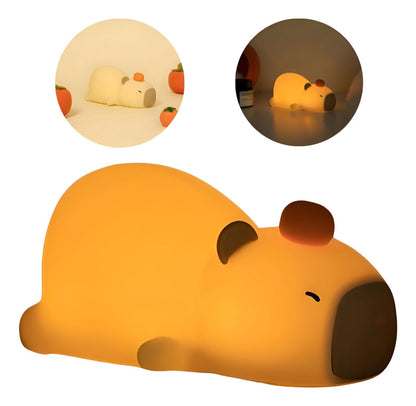 Lámpara Capybara Acostado Carpincho Led Usb Recargable