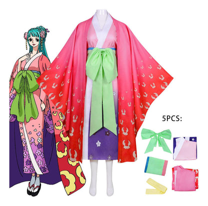 Set completo cosplay Hiyori One Piece incluye kimono y accesorios Chile