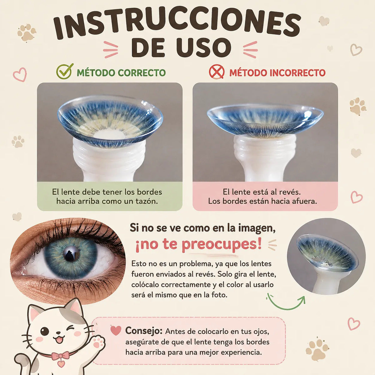 Lentes De Contacto Ojos Verdes Efecto Natural Anual