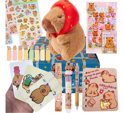 Caja Sorpresa Capybara Carpincho Kawaii Peluche Libreta Cute