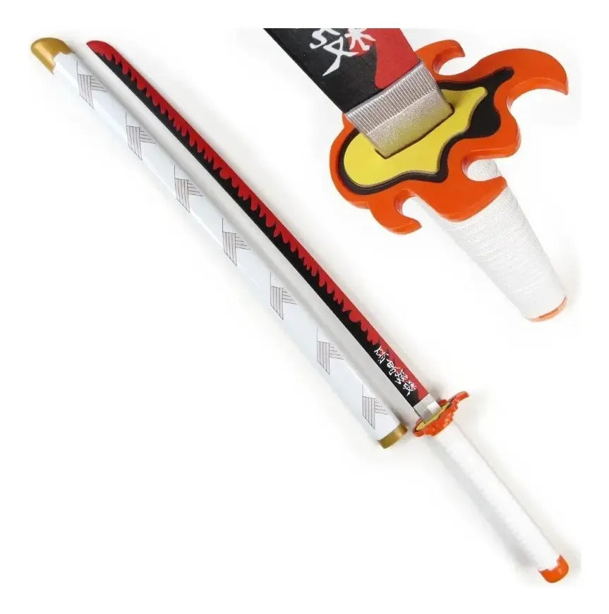 Katana Kyojuro Rengoku Anime Demon Slayer Tamaño Real 104cm