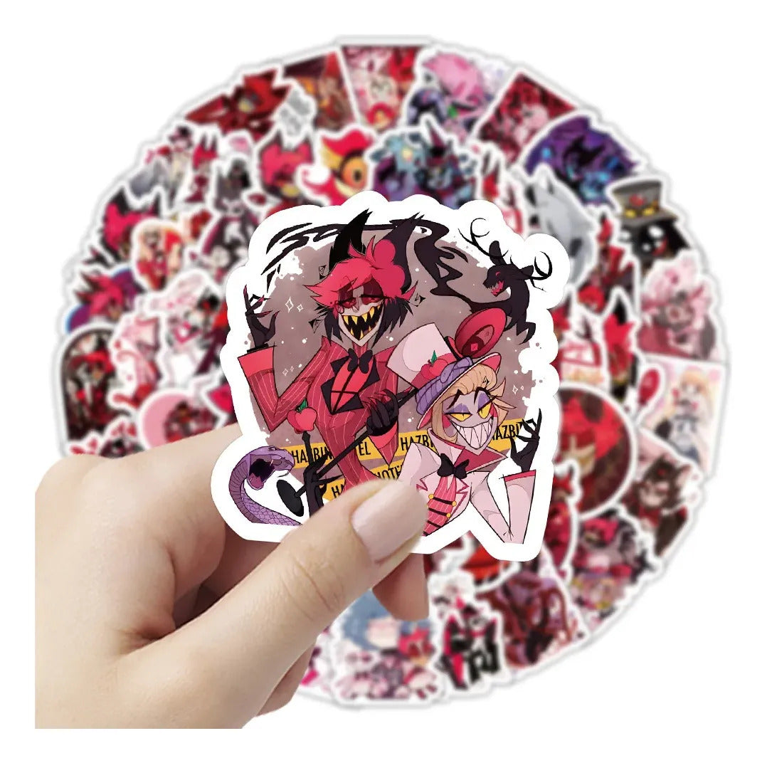 Set 100 Stickers Hazbin Hotel Alastor Pegatina