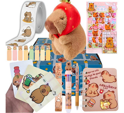 Caja Sorpresa Capybara Carpincho Kawaii Peluche Libreta Cute