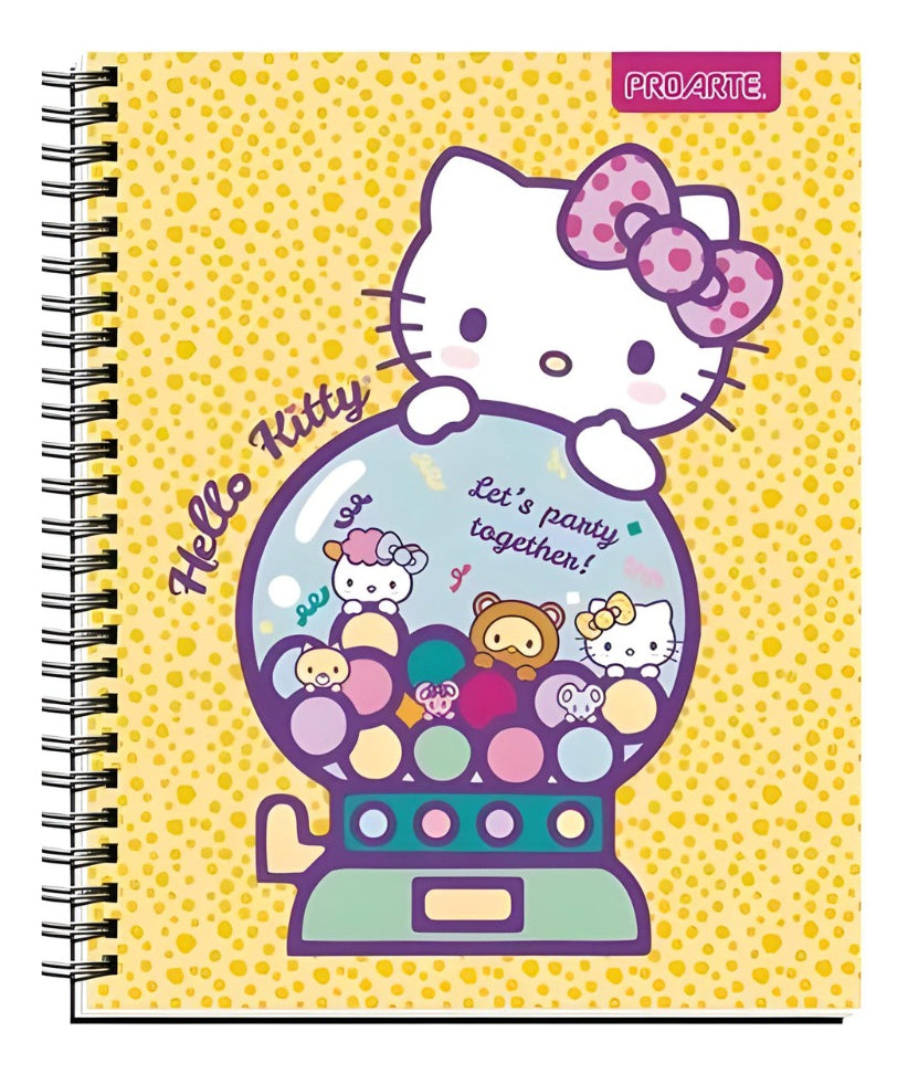 Pack 5 Cuadernos Hello Kitty Universitario Proarte 100h 7mm