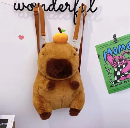 Mochila Peluche Capibara Kawaii Capybara Ideal Para Niños