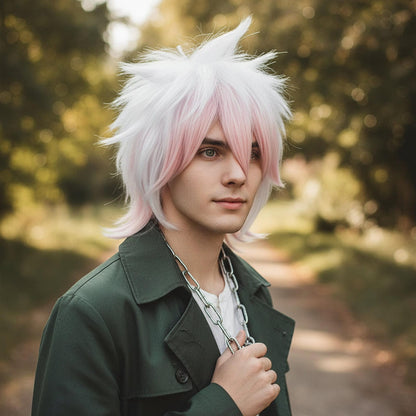 Peluca Nagito Komaeda Premium Videojuego Danganronpa Anime