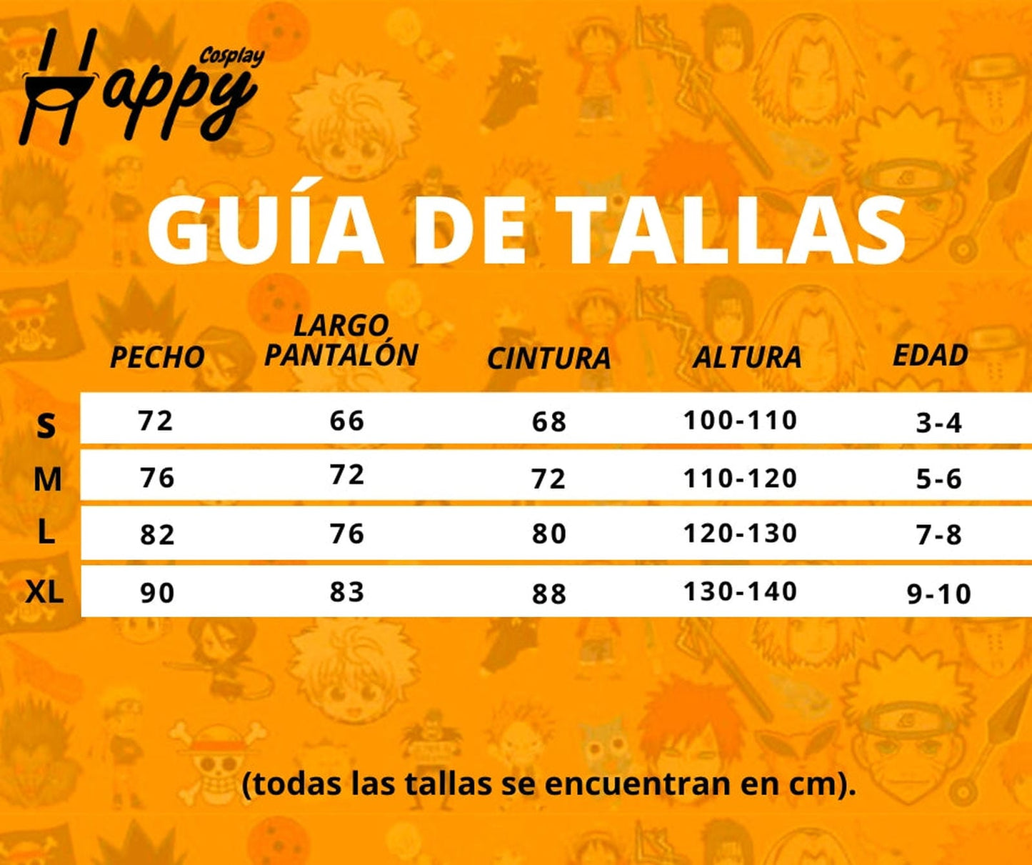 Disfraz Cosplay Naruto Shippuden Tallas Para Niño Incluye Diadema