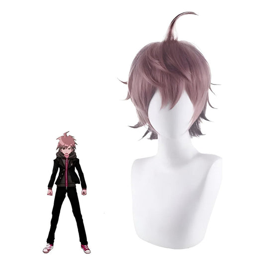 Peluca Naegi Makoto Cosplay Danganronpa Videojuego Anime